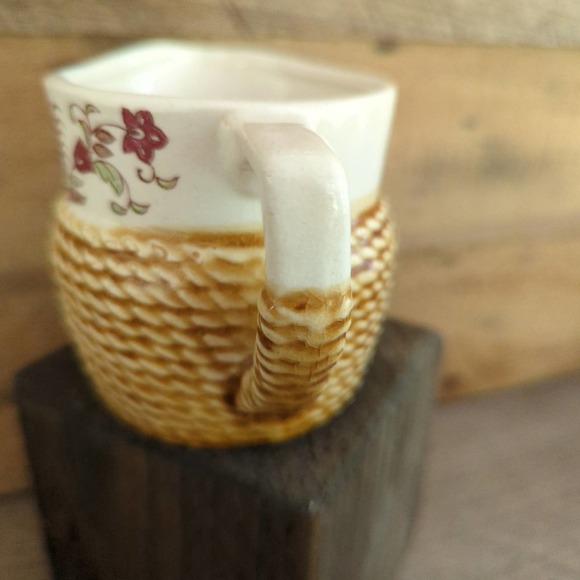 Vtg Tilso Rooster Creamer and Sugar with Lid Set / Braided Rope / Made in Japan - Picture 4 of 10